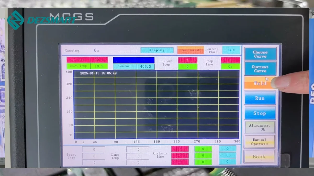 Real-Time BGA Rework Temperature Monitoring BGA Rework Station Configure the Touchscreen