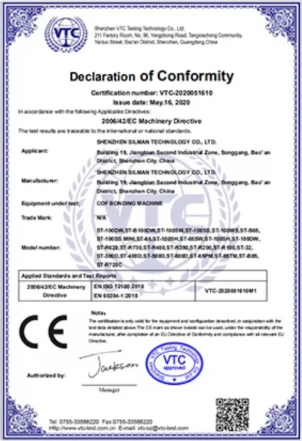 Declaration of Conformity CE