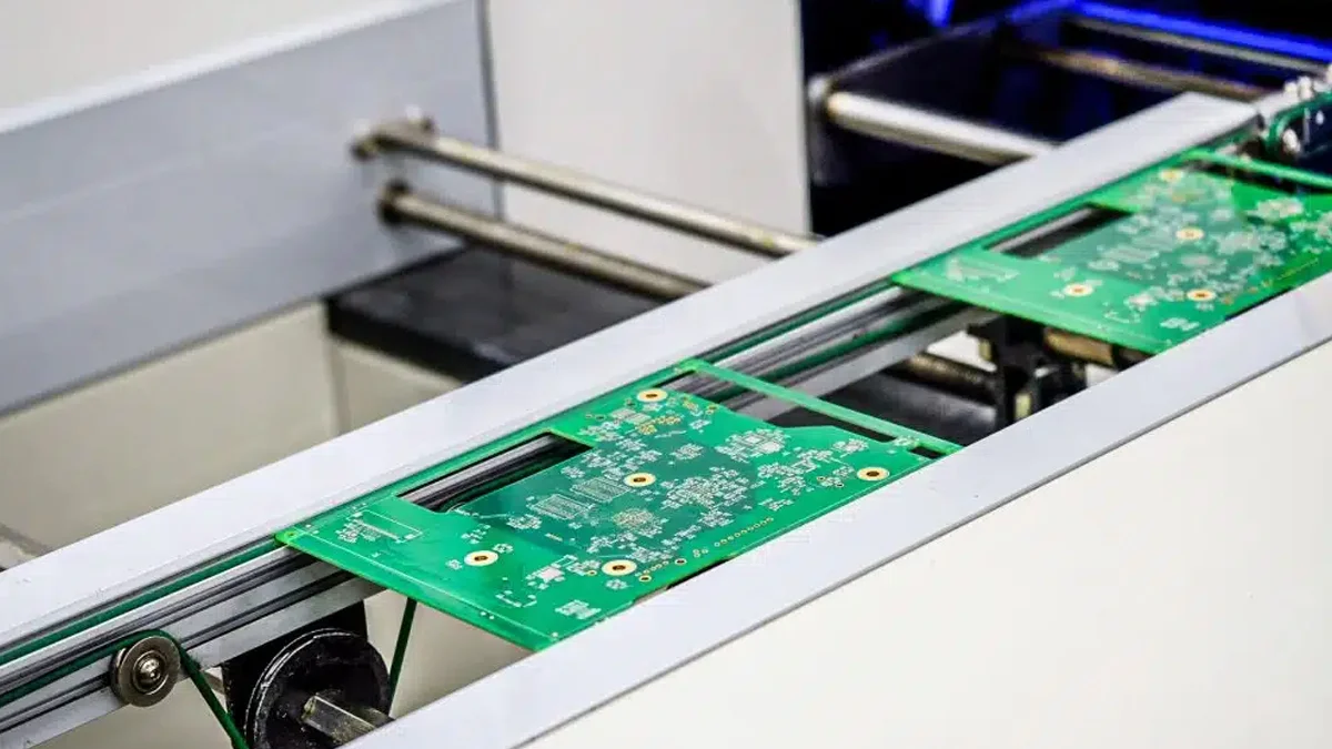 PCB Inspection on SMT Conveyor PCB Inspection on SMT Conveyor