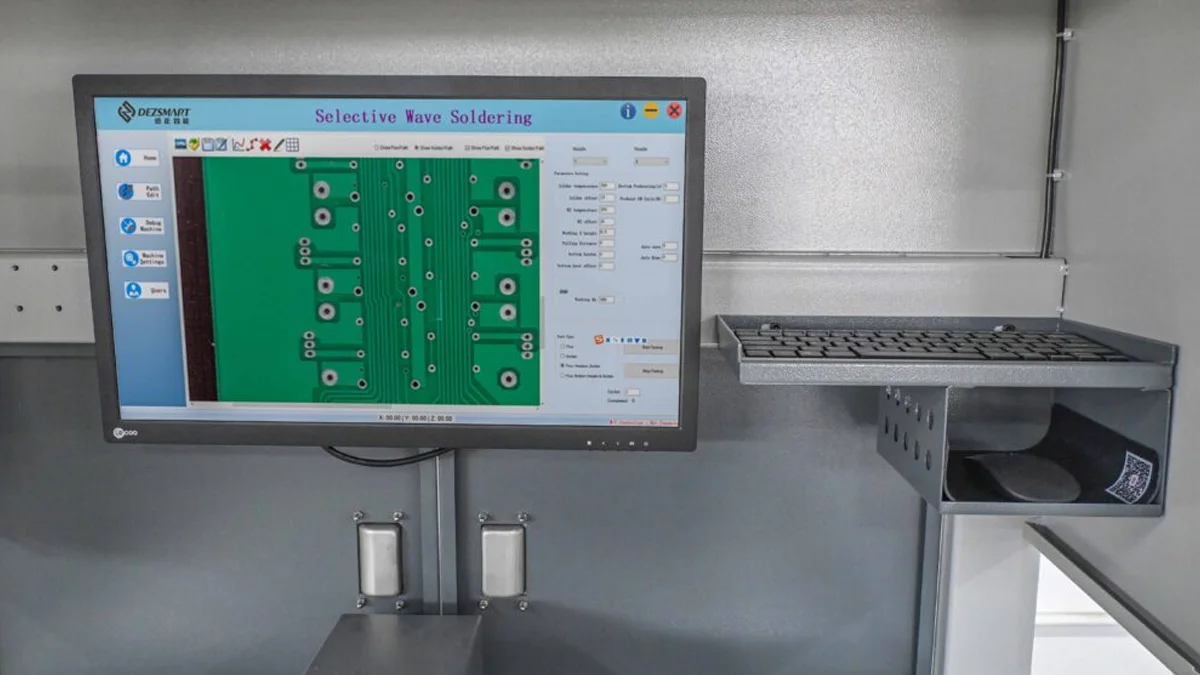 PCB Selective Soldering Machine Working Process PCB Selective Soldering Machine DEZ-H3200A Software System Desktop