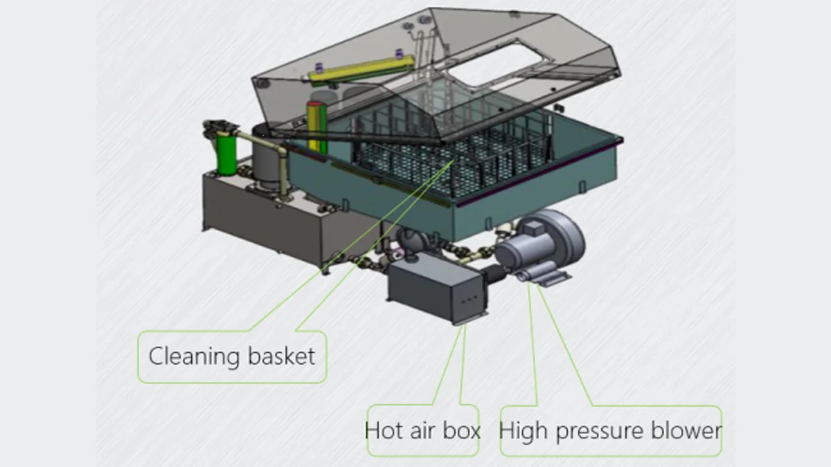 Nozzle Cleaning Machine Purified Water System SMT Fixture Cleaning Machine Air Drying System