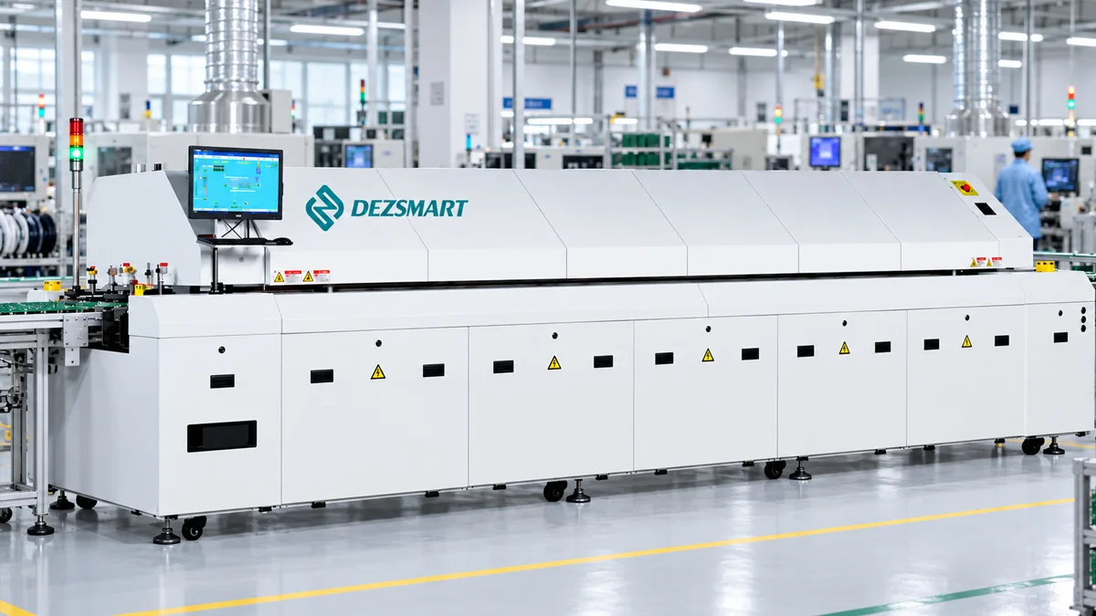 SMT Reflow Oven DEZ-R800PC 10-Zone Nitrogen Reflow Oven DEZ-1000PC-N Working