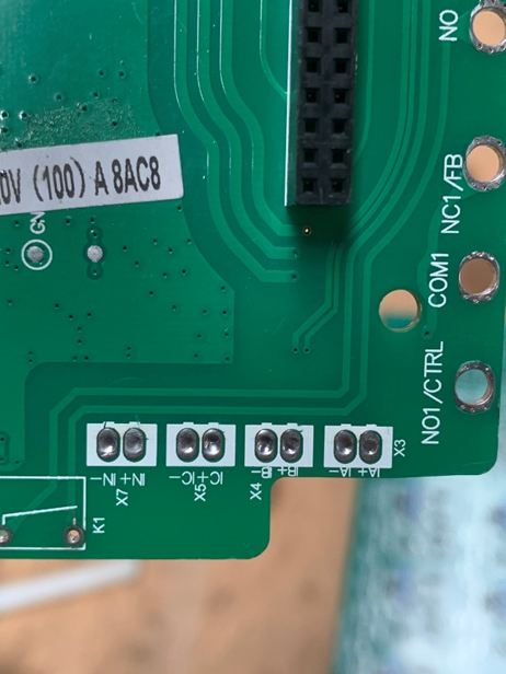 PCB after removal of flux residue